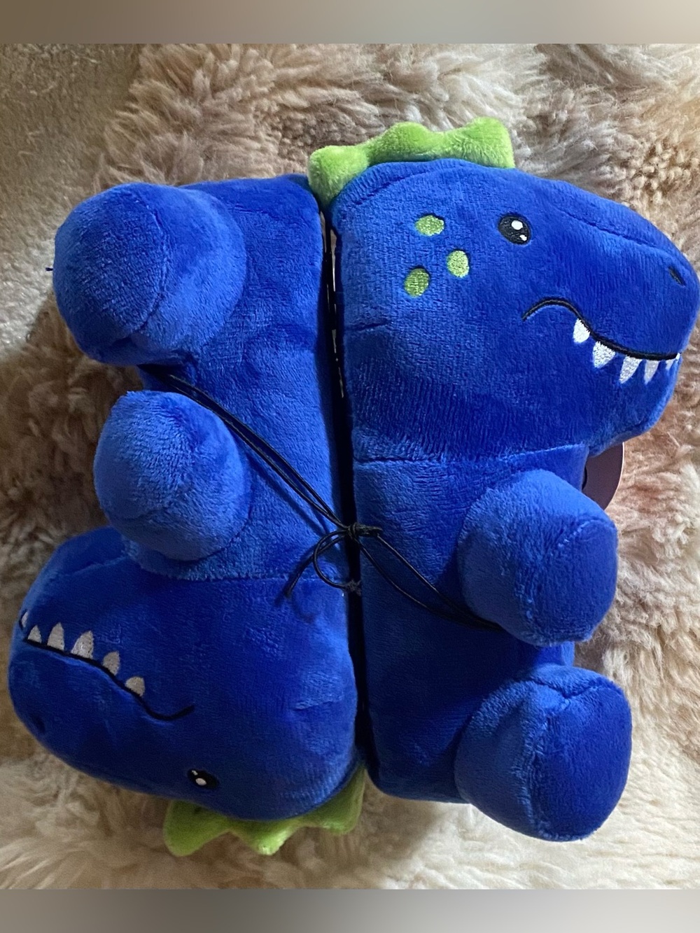 Blue Dinosaur Toddler Slippers